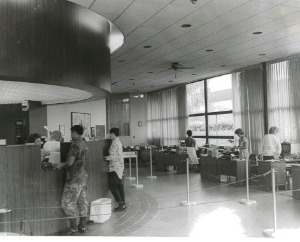 1970s picture of the interior of Infuze Credit Union.